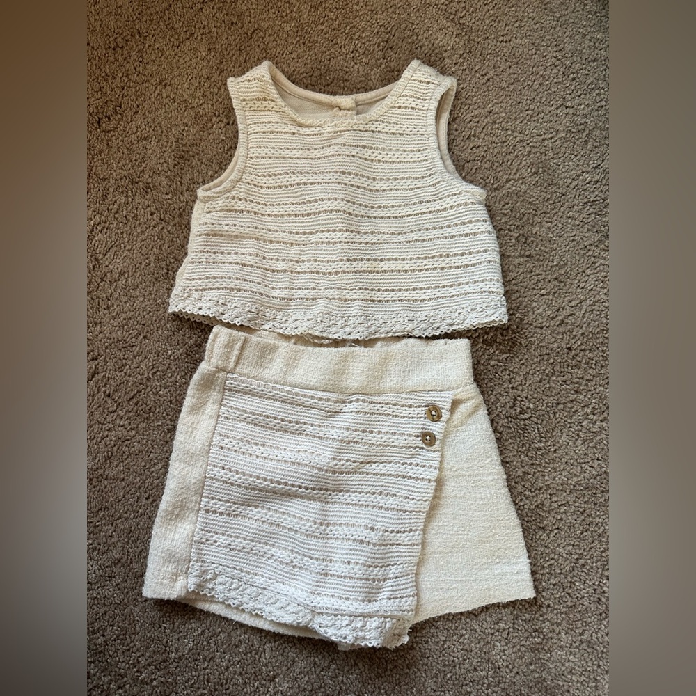 BabyGirl 2pc knitted summer set
